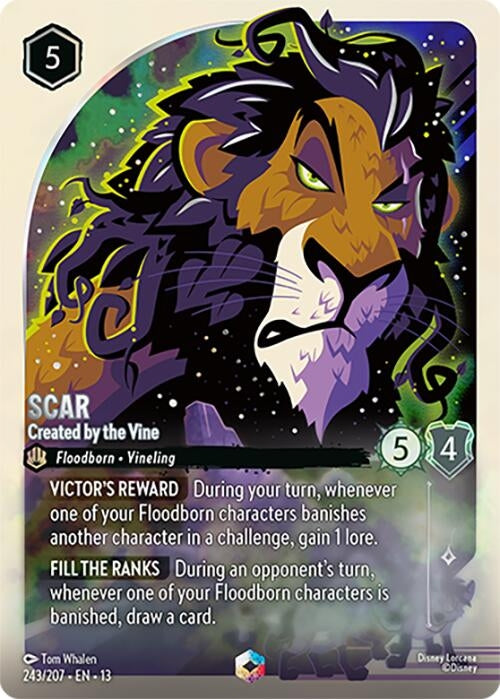 Image for Scar - Created by the Vine (Enchanted) (243/204) (Holofoil) [Attack of the Vine!] (13) - Disney Lorcana
