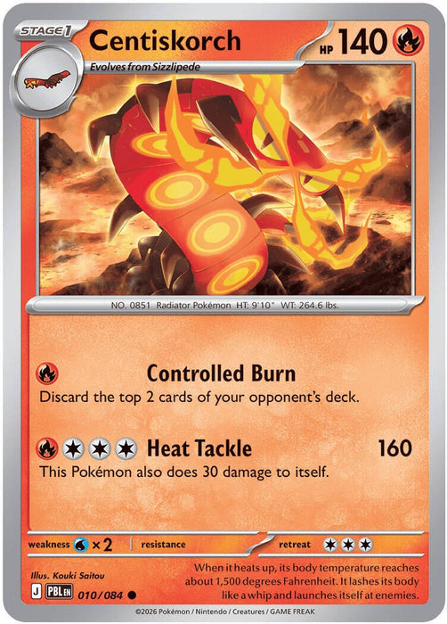 Image for Centiskorch (010/084) (Reverse Holofoil) [ME05: Pitch Black] (ME05) - Pokemon