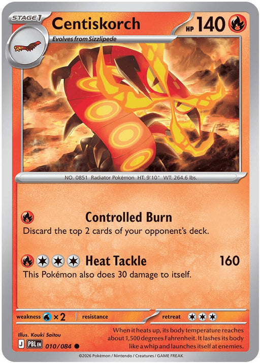 Image for Centiskorch (010/084) (Reverse Holofoil) [ME05: Pitch Black] (ME05) - Pokemon
