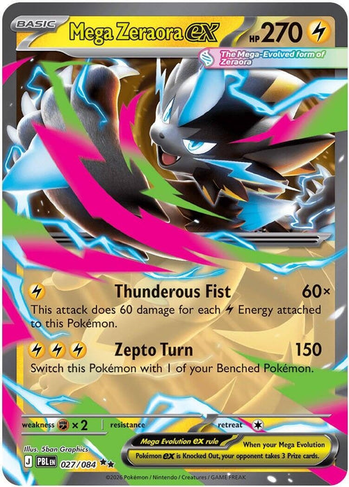 Image for Mega Zeraora ex (027/084) (Holofoil) [ME05: Pitch Black] (ME05) - Pokemon