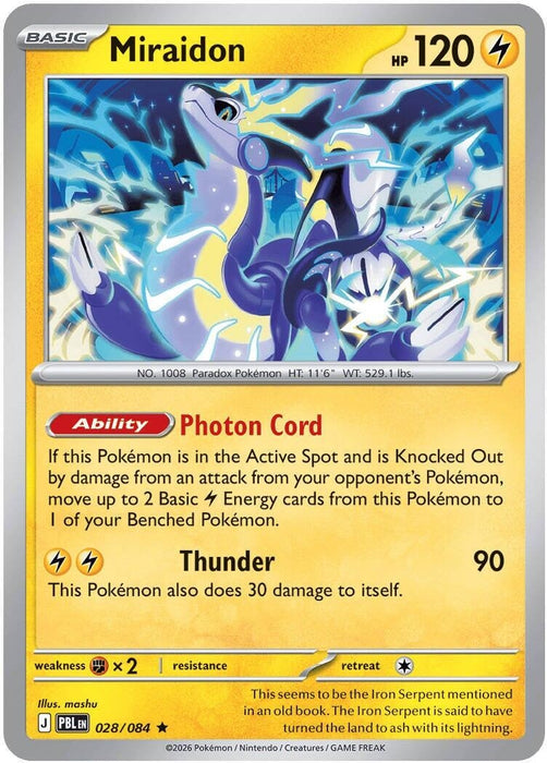 Image for Miraidon (028/084) (Holofoil) [ME05: Pitch Black] (ME05) - Pokemon