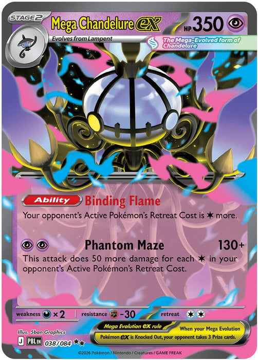 Image for Mega Chandelure ex (038/084) (Holofoil) [ME05: Pitch Black] (ME05) - Pokemon