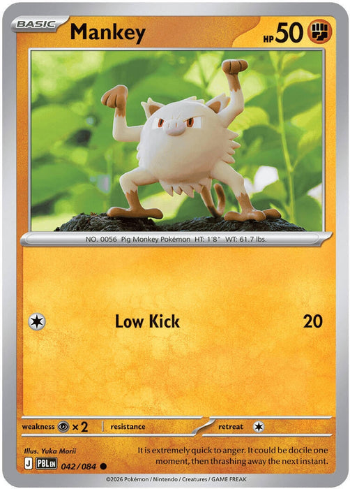 Image for Mankey (042/084) (Reverse Holofoil) [ME05: Pitch Black] (ME05) - Pokemon