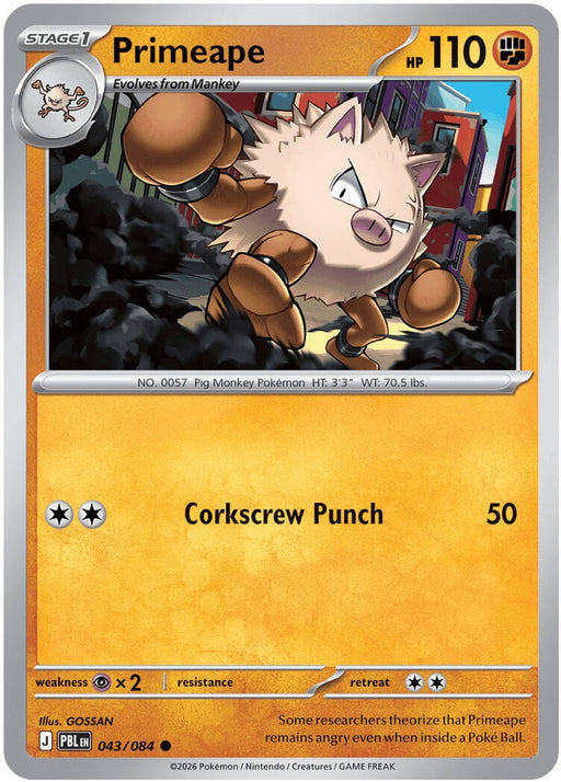 Image for Primeape (043/084) [ME05: Pitch Black] (ME05) - Pokemon