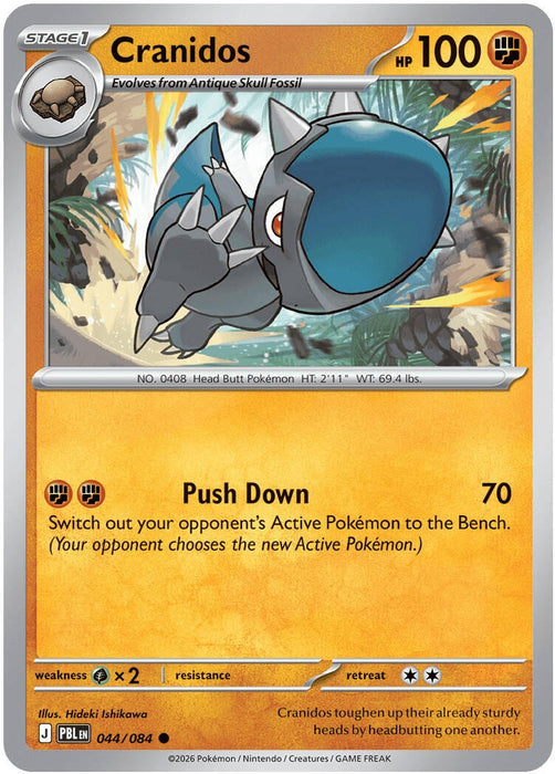 Image for Cranidos (044/084) [ME05: Pitch Black] (ME05) - Pokemon