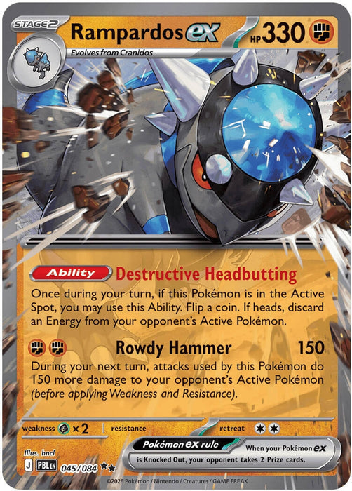 Image for Rampardos ex (045/084) (Holofoil) [ME05: Pitch Black] (ME05) - Pokemon