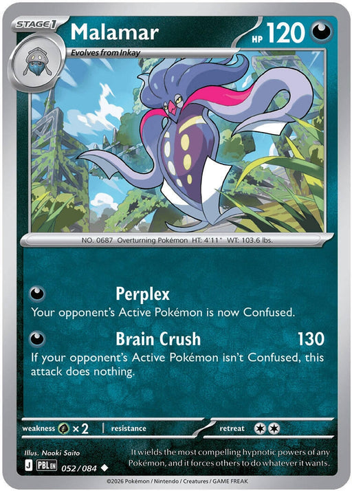 Image for Malamar (052/084) (Reverse Holofoil) [ME05: Pitch Black] (ME05) - Pokemon