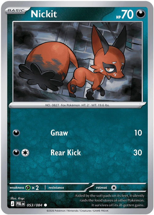 Image for Nickit (053/084) (Reverse Holofoil) [ME05: Pitch Black] (ME05) - Pokemon