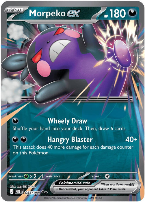 Image for Morpeko ex (055/084) (Holofoil) [ME05: Pitch Black] (ME05) - Pokemon