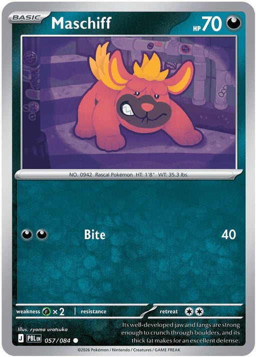 Image for Maschiff (057/084) (Reverse Holofoil) [ME05: Pitch Black] (ME05) - Pokemon