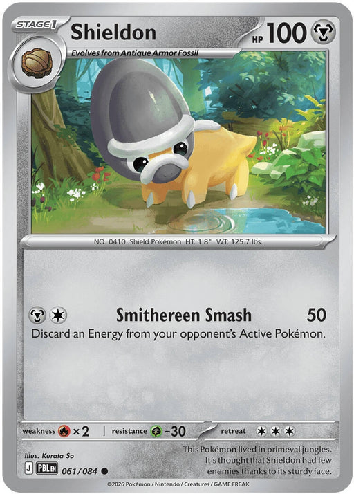 Image for Shieldon (061/084) (Reverse Holofoil) [ME05: Pitch Black] (ME05) - Pokemon