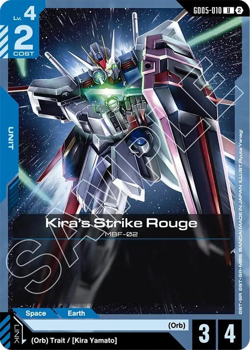 Image for Kira's Strike Rouge (GD05-010) [Freedom Ascension] (GD05) - Gundam Card Game