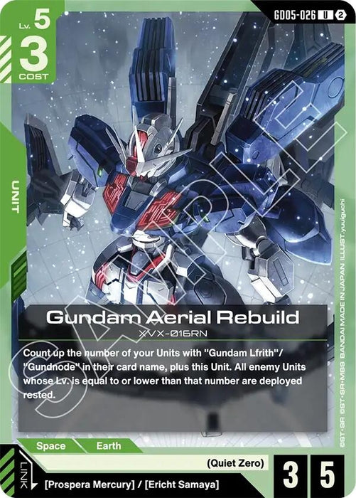 Image for Gundam Aerial Rebuild (GD05-026) [Freedom Ascension] (GD05) - Gundam Card Game