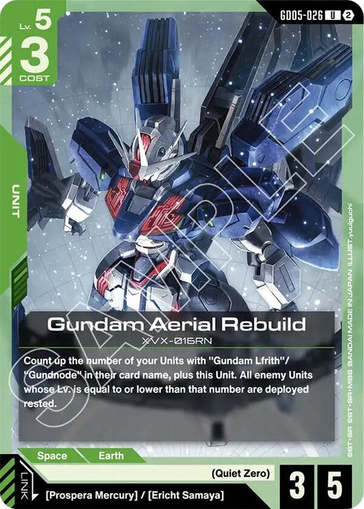 Image for Gundam Aerial Rebuild (GD05-026) [Freedom Ascension] (GD05) - Gundam Card Game