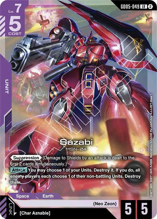 Image for Sazabi (GD05-049) (GD05-049) (Holofoil) [Freedom Ascension] (GD05) - Gundam Card Game