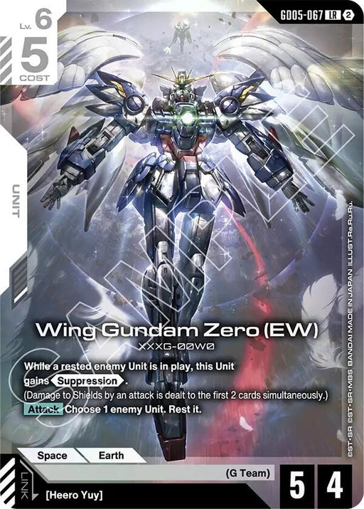 Image for Wing Gundam Zero (EW) (GD05-067) (Holofoil) [Freedom Ascension] (GD05) - Gundam Card Game