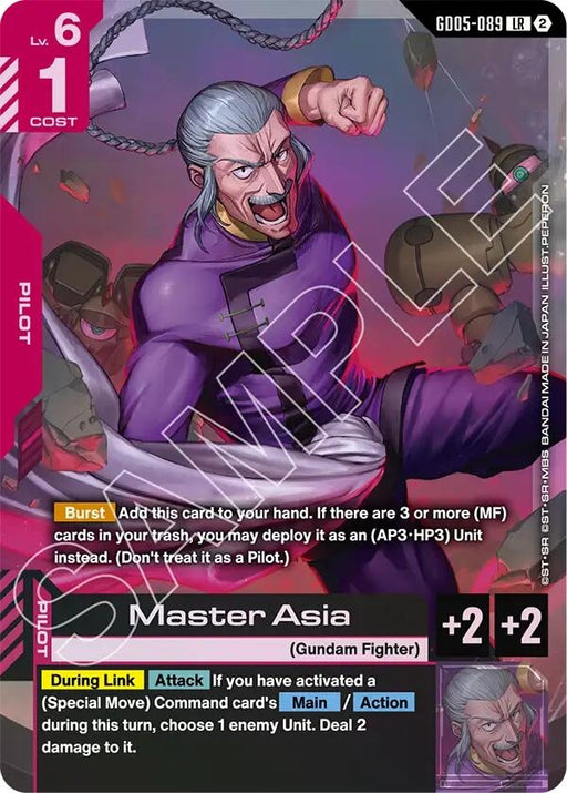 Image for Master Asia (GD05-089) (Holofoil) [Freedom Ascension] (GD05) - Gundam Card Game