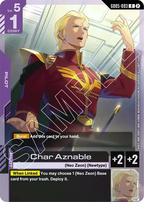Image for Char Aznable (GD05-093) (Holofoil) [Freedom Ascension] (GD05) - Gundam Card Game