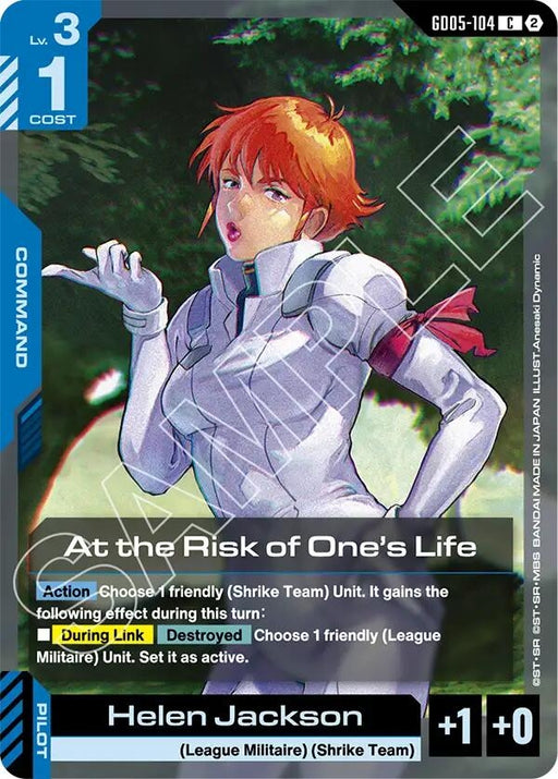 Image for At the Risk of One's Life (GD05-104) [Freedom Ascension] (GD05) - Gundam Card Game