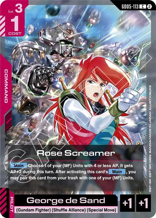 Image for Rose Screamer (GD05-113) [Freedom Ascension] (GD05) - Gundam Card Game