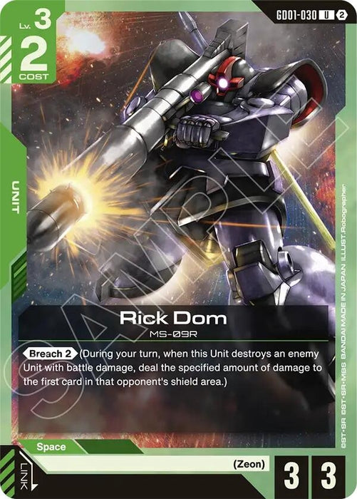 Image for Rick Dom (GD01-030) [Deck Build Box Freedom Ascension] (SC01) - Gundam Card Game