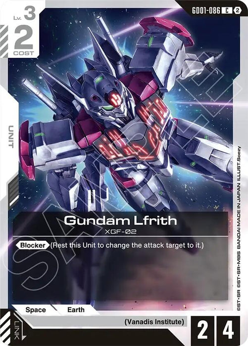 Image for Gundam Lfrith (GD01-086) [Deck Build Box Freedom Ascension] (SC01) - Gundam Card Game