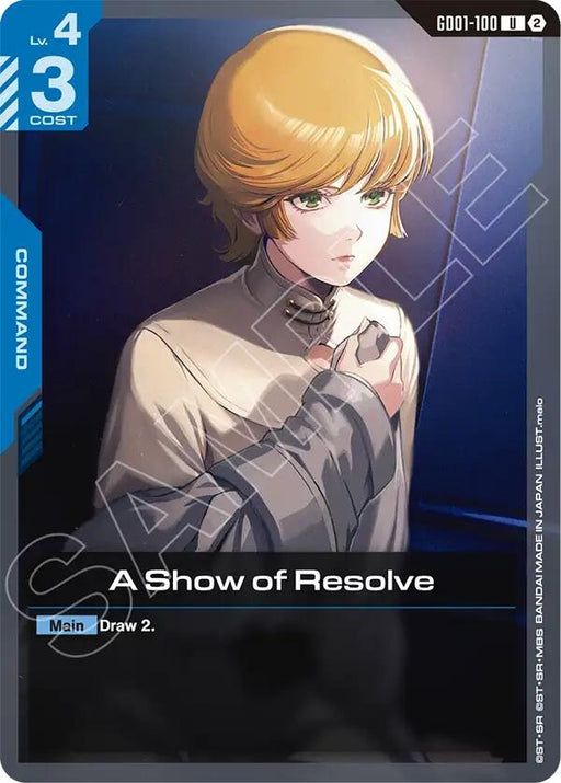 Image for A Show of Resolve (GD01-100) [Deck Build Box Freedom Ascension] (SC01) - Gundam Card Game