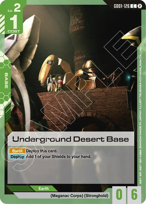 Image for Underground Desert Base (GD01-126) [Deck Build Box Freedom Ascension] (SC01) - Gundam Card Game