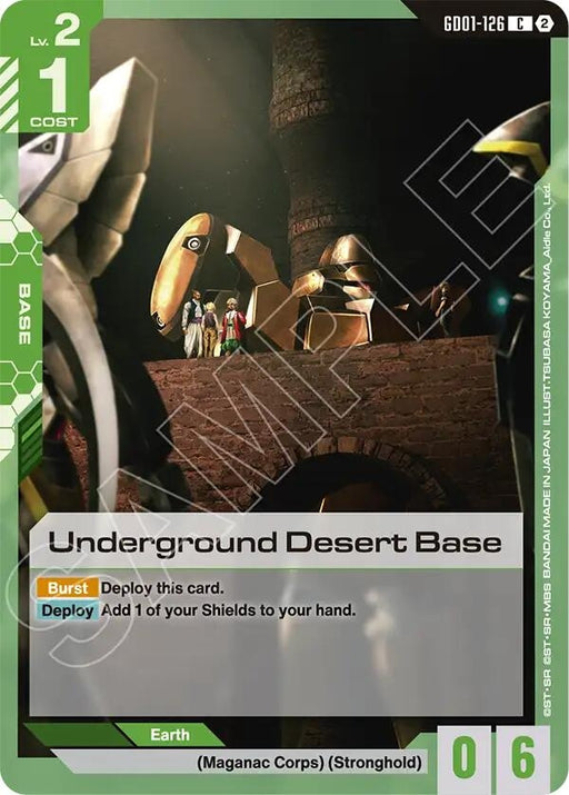 Image for Underground Desert Base (GD01-126) [Deck Build Box Freedom Ascension] (SC01) - Gundam Card Game