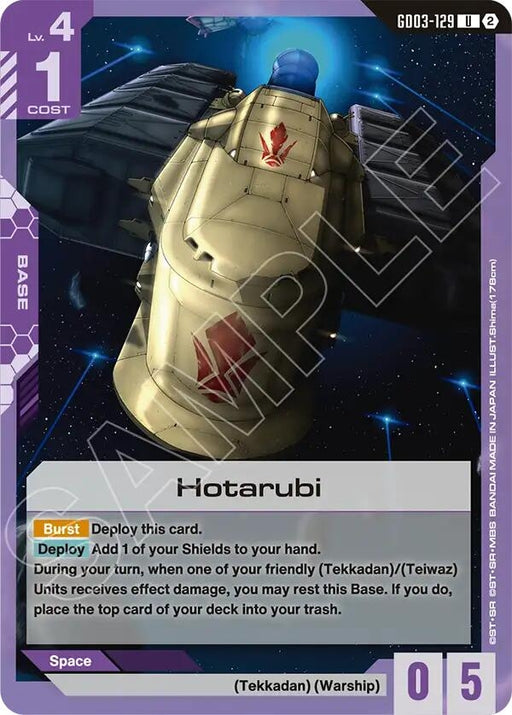 Image for Hotarubi (GD03-129) [Deck Build Box Freedom Ascension] (SC01) - Gundam Card Game