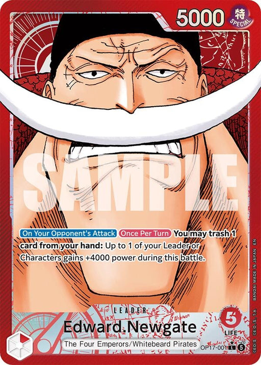 Image for Edward.Newgate (001) (Alternate Art) (OP17-001) (Foil) [The World's Strongest Warriors] (OP17) - One Piece Card Game