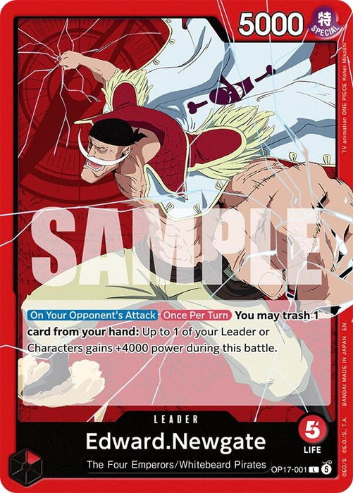 Image for Edward.Newgate (001) (OP17-001) [The World's Strongest Warriors] (OP17) - One Piece Card Game