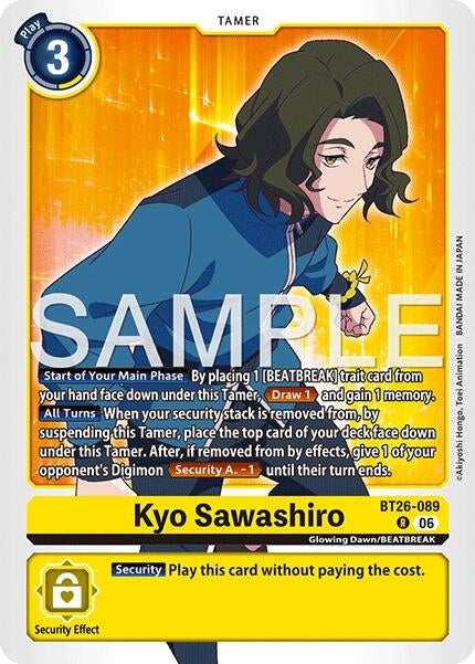 Image for Kyo Sawashiro (BT26-089 R) (Foil) [Timeless Bonds] (BT-26) - Digimon Card Game