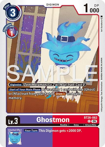 Image for Ghostmon (BT26-062 C) [Timeless Bonds] (BT-26) - Digimon Card Game