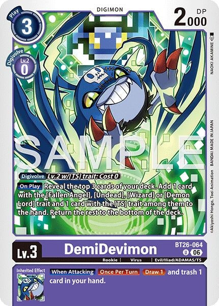 Image for DemiDevimon (BT26-064 U) [Timeless Bonds] (BT-26) - Digimon Card Game