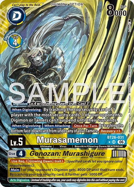 Image for Murasamemon // Gonozan: Murashigure (Alternate Art) (BT26-031 SR) (Foil) [Timeless Bonds] (BT-26) - Digimon Card Game