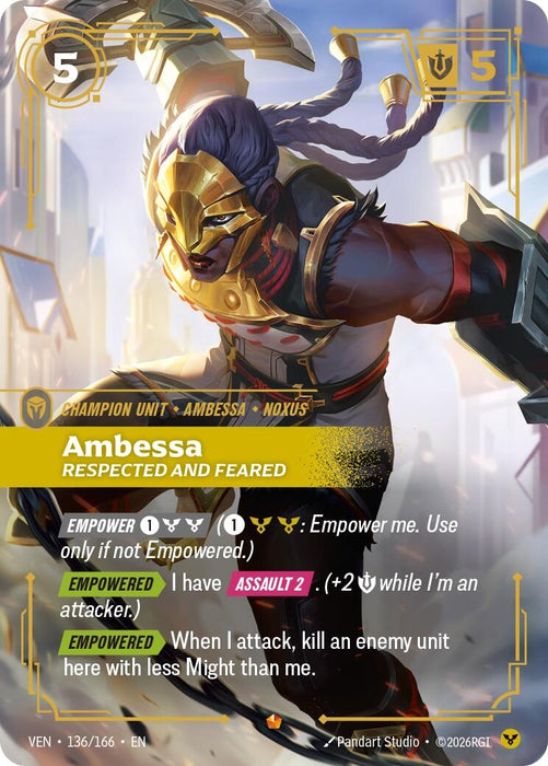 Ambessa, Respected and Feared (136/166) (Foil) [Vendetta] (VEN)