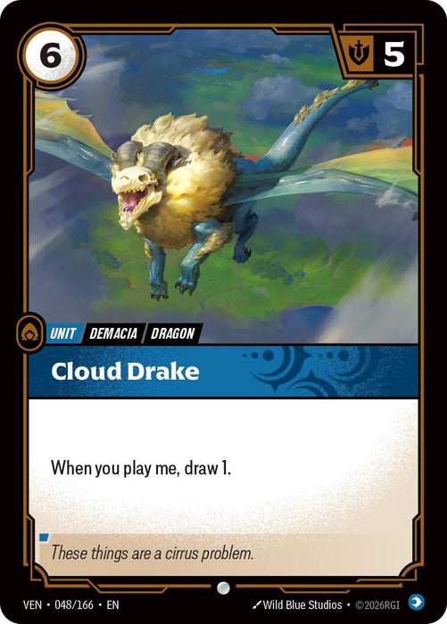 Image for Cloud Drake (048/166) (Foil) [Vendetta] (VEN) - Riftbound: League of Legends Trading Card Game