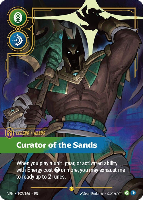 Nasus - Curator of the Sands (Overnumbered) (192/166) (Foil) [Vendetta] (VEN)