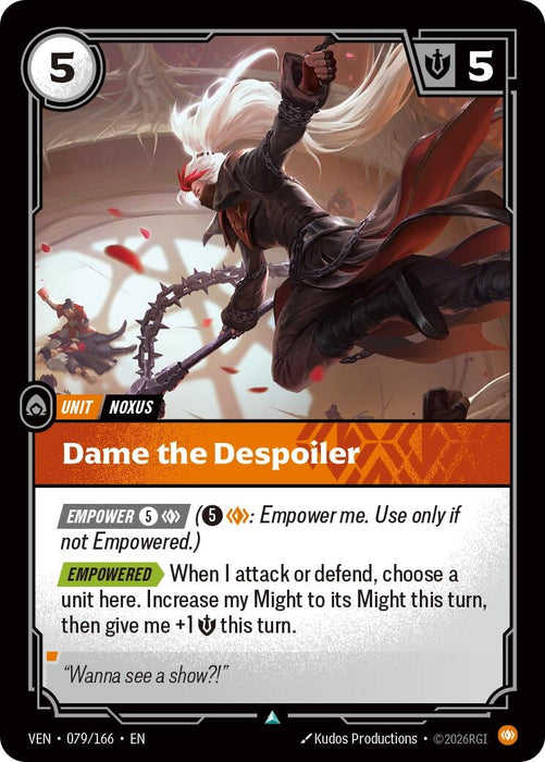 Image for Dame the Despoiler (079/166) (Foil) [Vendetta] (VEN) - Riftbound: League of Legends Trading Card Game