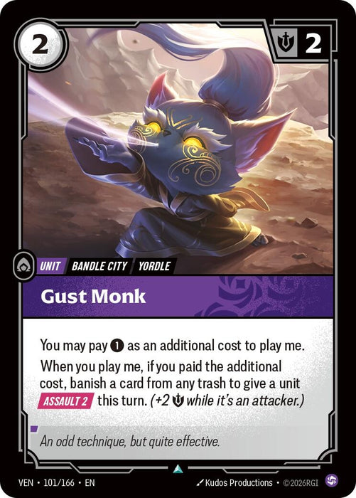 Image for Gust Monk (101/166) (Foil) [Vendetta] (VEN) - Riftbound: League of Legends Trading Card Game