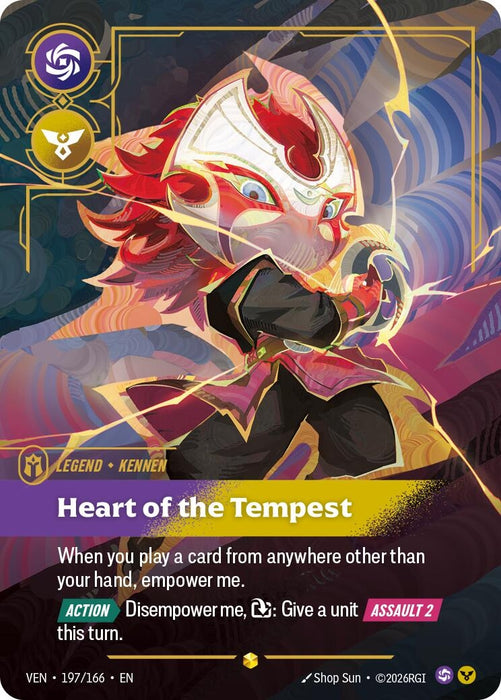 Yordle, Kennen - Heart of the Tempest (Overnumbered) (197/166) (Foil) [Vendetta] (VEN)