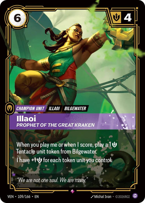 Illaoi, Prophet of the Great Kraken (109/166) (Foil) [Vendetta] (VEN)