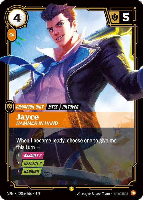 Jayce, Hammer in Hand (Alternate Art) (088a/166) (Foil) [Vendetta] (VEN)