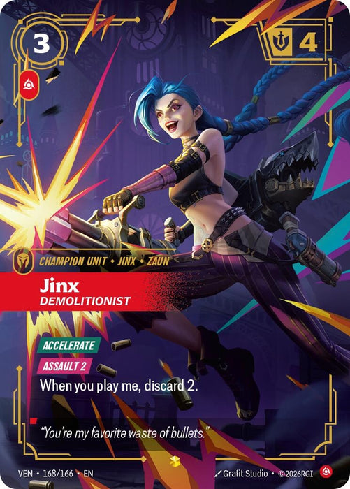 Jinx, Demolitionist (Overnumbered) (168/166) (Foil) [Vendetta] (VEN)
