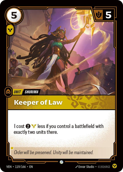 Image for Keeper of Law (119/166) (Foil) [Vendetta] (VEN) - Riftbound: League of Legends Trading Card Game