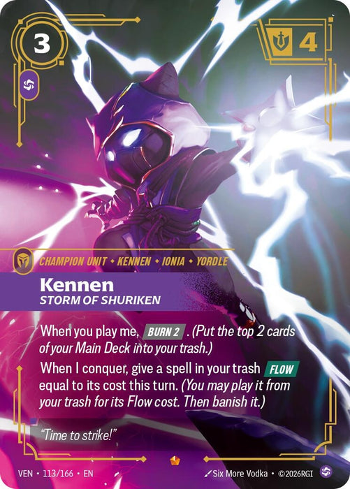 Kennen, Storm of Shuriken (113/166) (Foil) [Vendetta] (VEN)