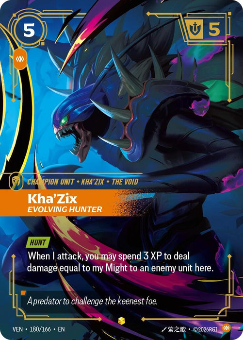 Kha'Zix, Evolving Hunter (180/166) (Foil) [Vendetta] (VEN)