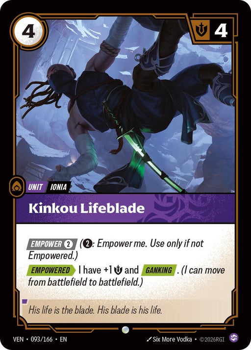 Image for Kinkou Lifeblade (093/166) [Vendetta] (VEN) - Riftbound: League of Legends Trading Card Game