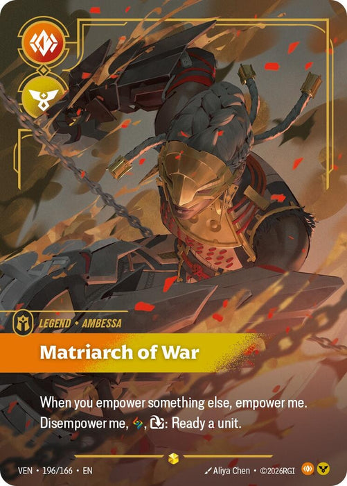 Ambessa - Matriarch of War (Overnumbered) (196/166) (Foil) [Vendetta] (VEN)